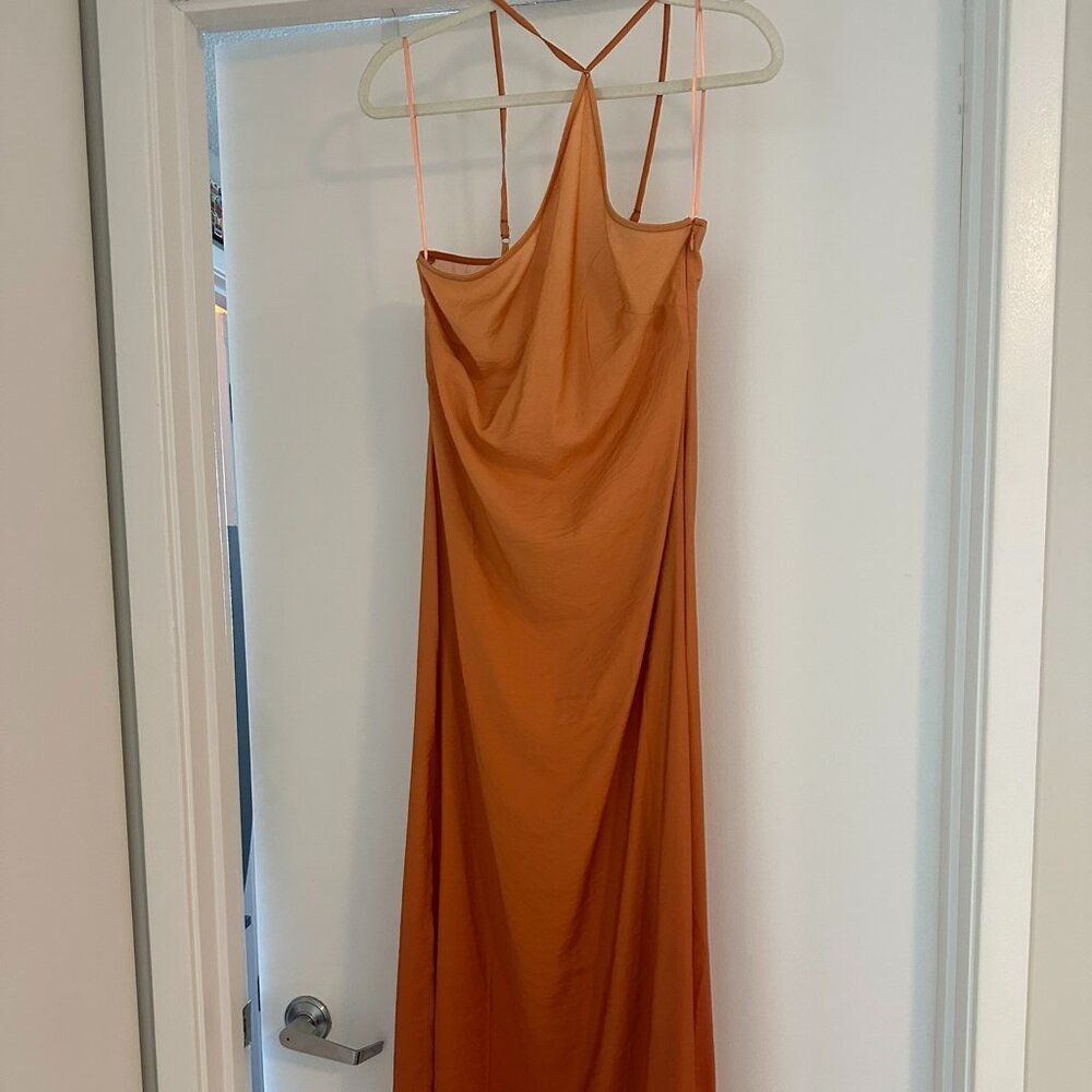 New with Tags Madewell Y Neck Midi Dress - Orange Ombre - Size 0